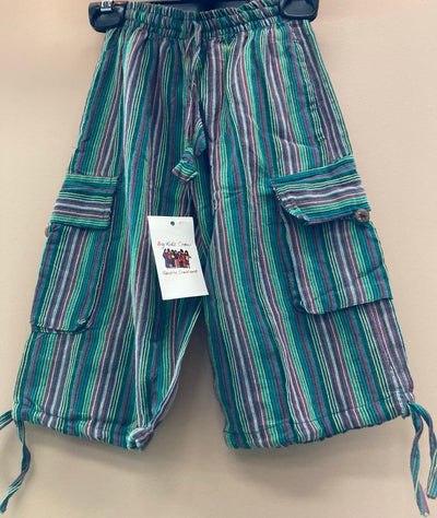 Long Stripe Kid Cargo Pants