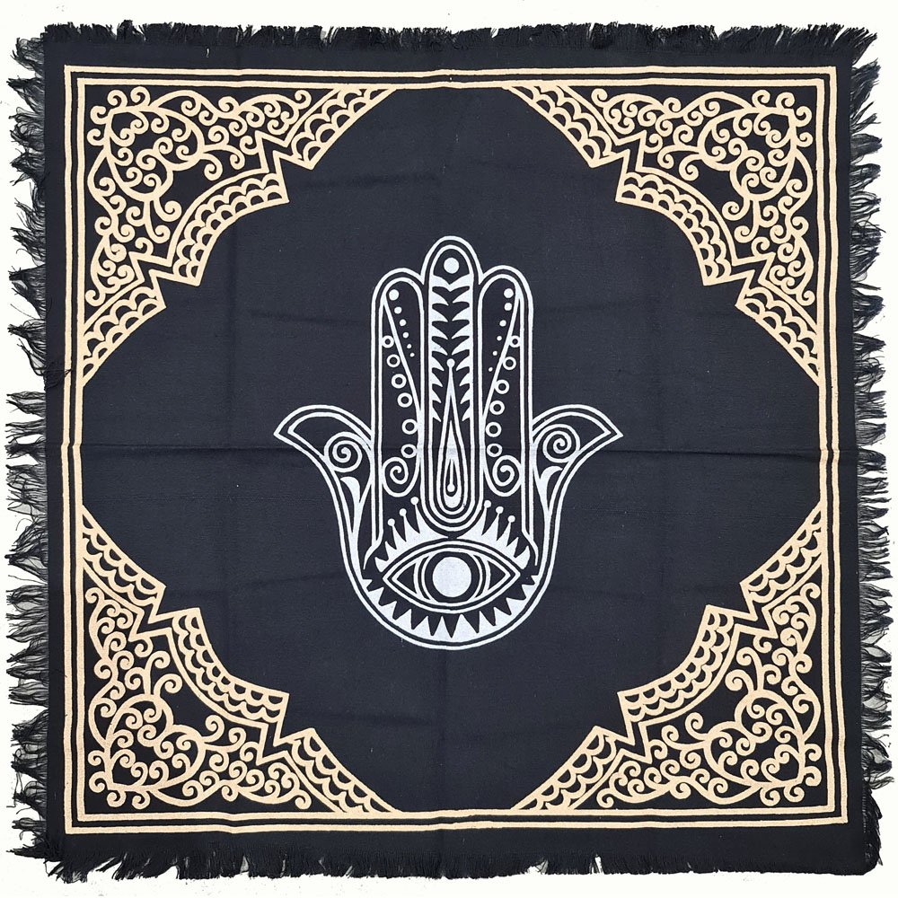 Altar Cloth Tapestry Cotton Hamsa Hand 60  x 60 Cm's