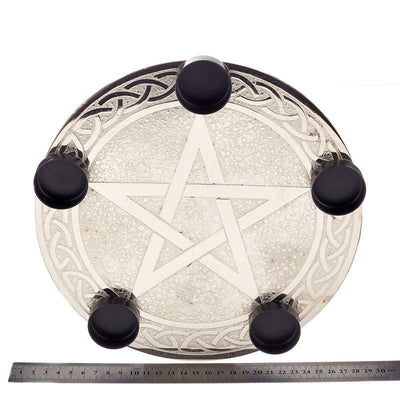 Aluminium Pentagram 5 Tealight Candle Holder