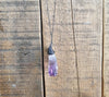 Citrine / Amethyst Necklace on Chain