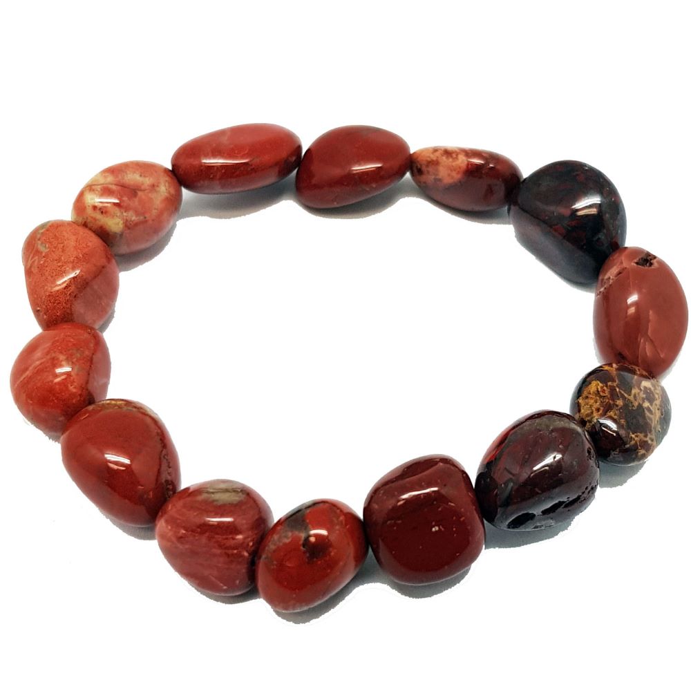 BRACELET - TUMBLED JASPER, BRECCIATED