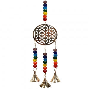 Flower of Life Chakra Brass Bell 25cm