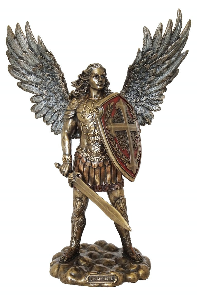 Archangel Michael Statue With Shield & Sword (M)