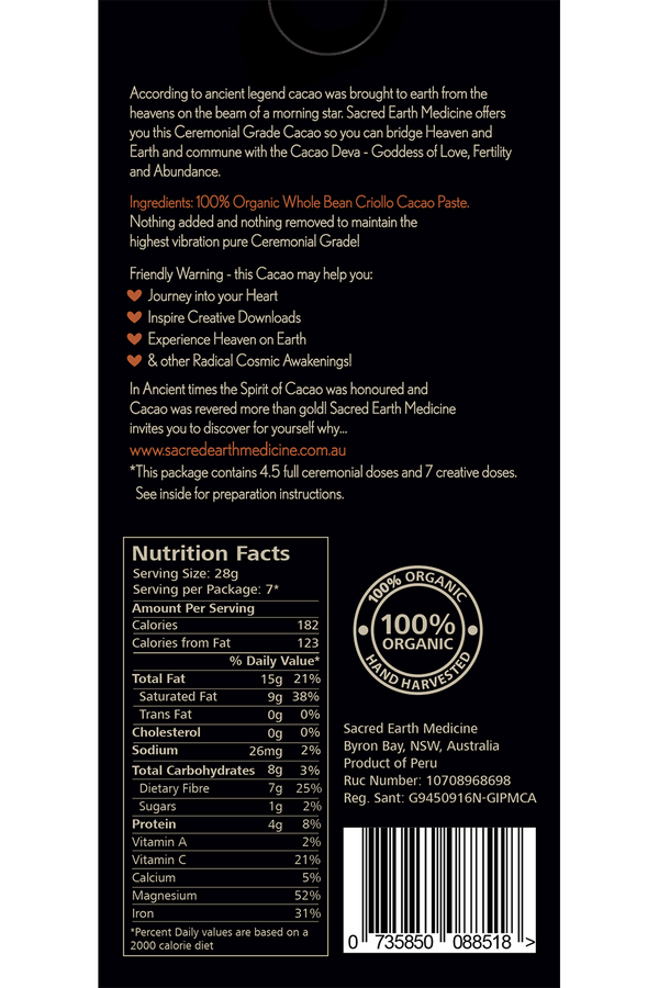 Sacred Ceremonial Cacao - Sacred Earth Medicine - Assorted Sizes