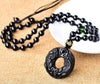 Necklace - Assorted Carved Black Obsidian Pendant Necklace