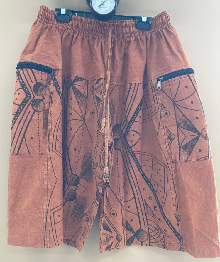 Stonewashed Geo Shorts