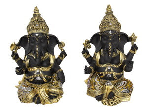 23CM BLACK AND GOLD GANESH