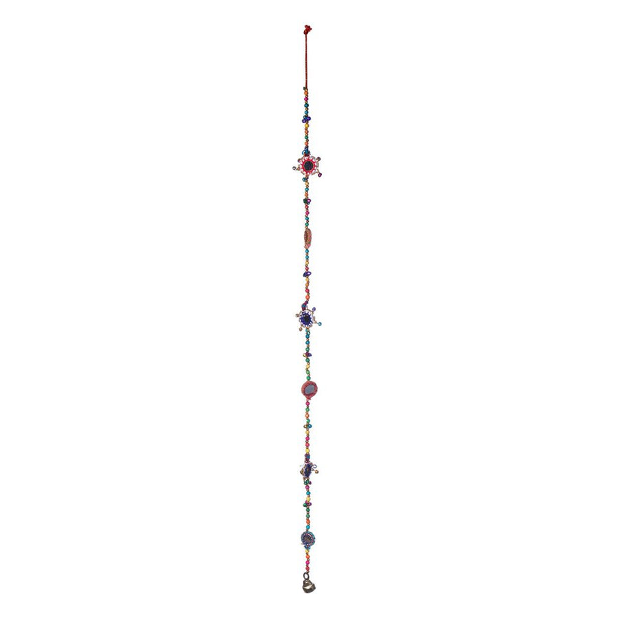 Mirror Beads And Bell Chime On String 90 Cm's