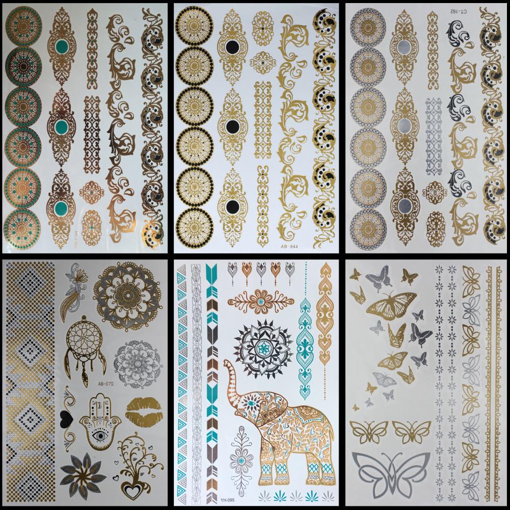 Gold / Silver Temporary tattoo