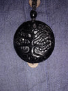 Necklace - Assorted Carved Black Obsidian Pendant Necklace