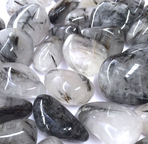 Tumble - Tourmalinated Quartz