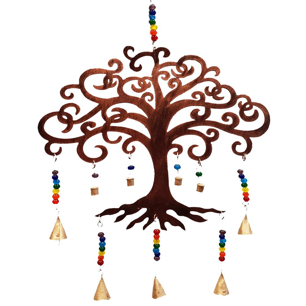 Tree of Life Chakra Metal Bells 65cm