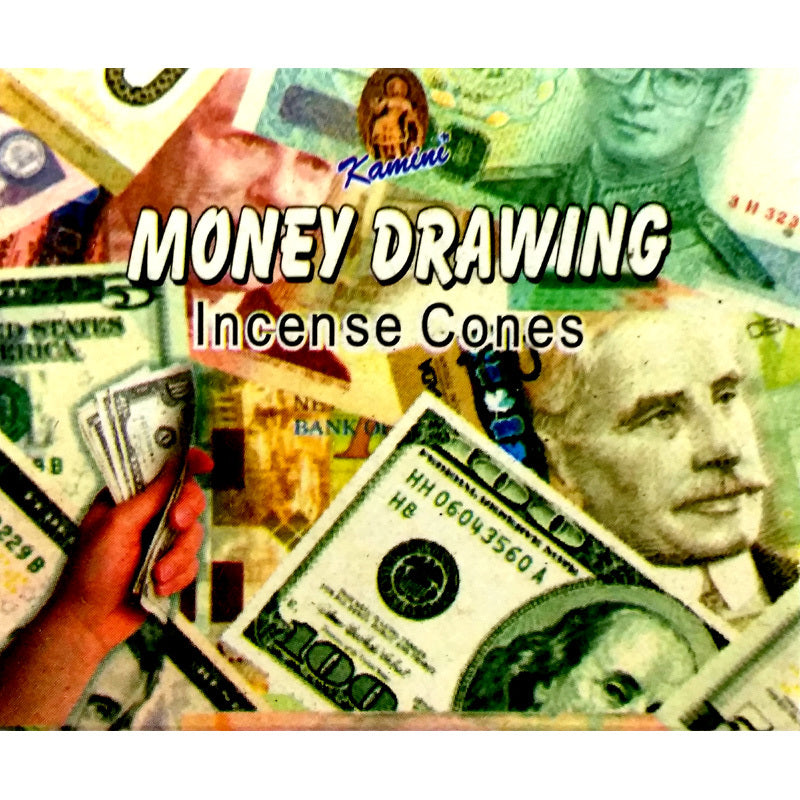 Kamini Incense Cones MONEY DRAWING BOX of 12 Packets