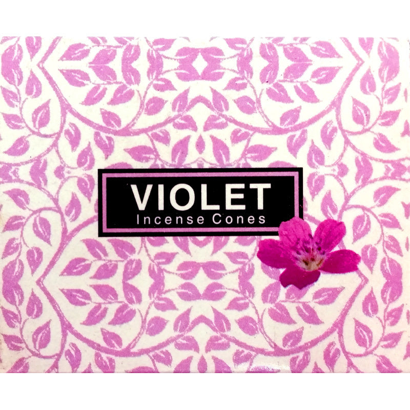 Kamini Incense Cones VIOLET BOX of 12 Packets