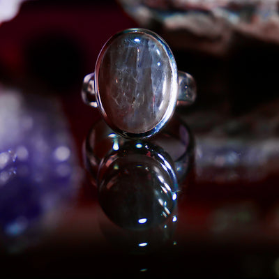 Labradorite Oval Ring Size 8