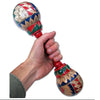 Large double ended painted maracas