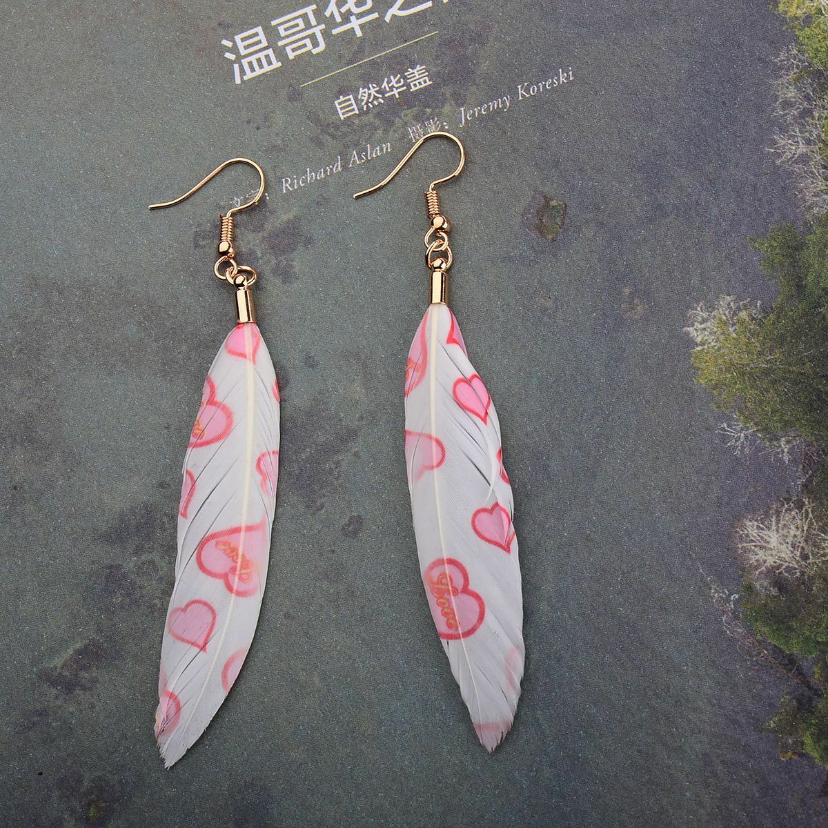 Assorted Colorful Feather Earrings