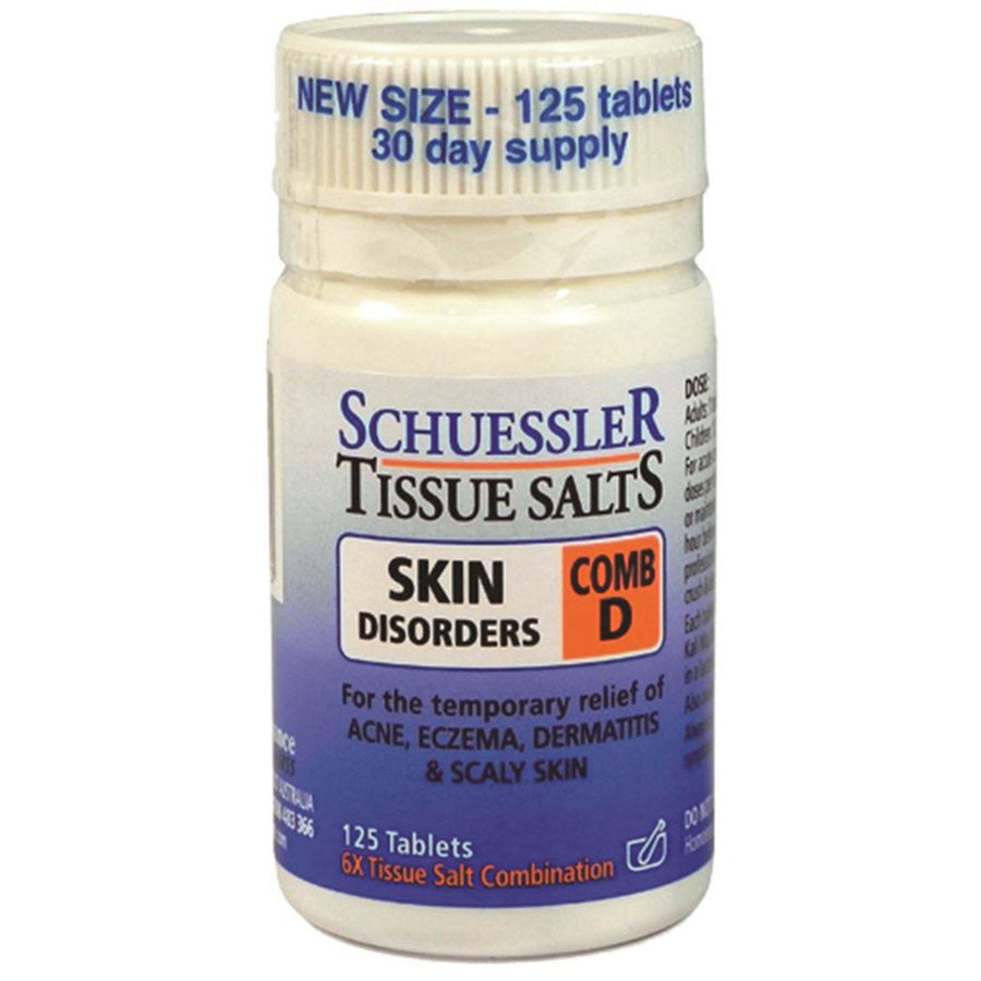 Martin Pleasance Tissue Salts Comb D Skin Disorders 125t