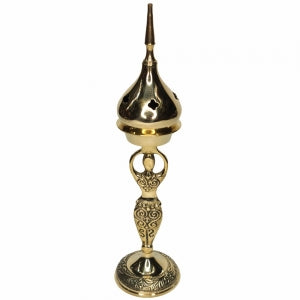 BRASS INCENSE BURNER - Goddess 5cm x 21cm