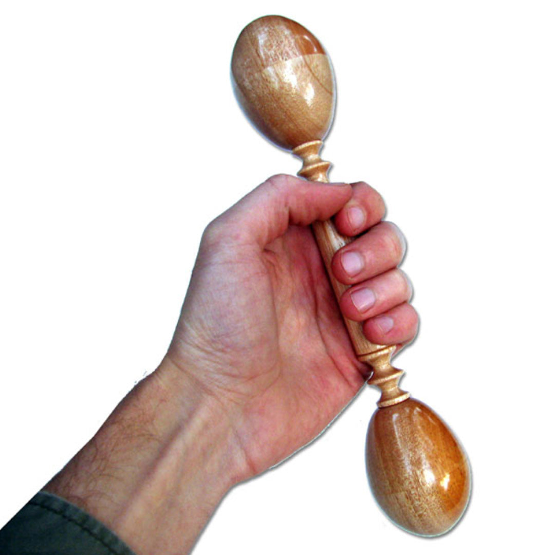 Natural double ended maracas