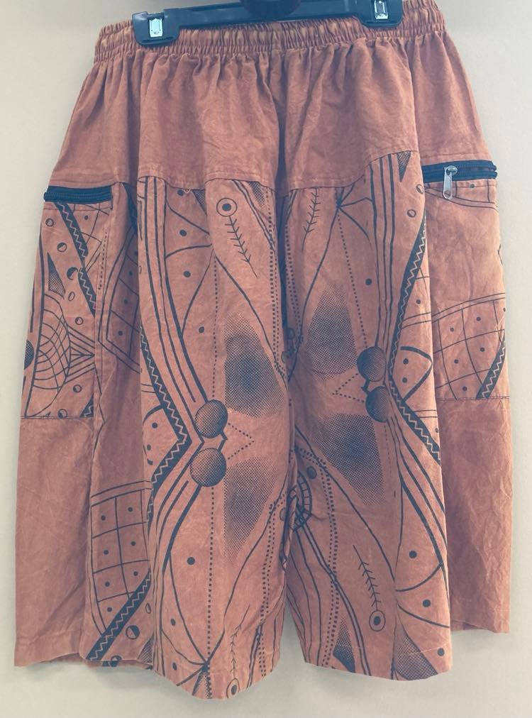 Stonewashed Geo Shorts