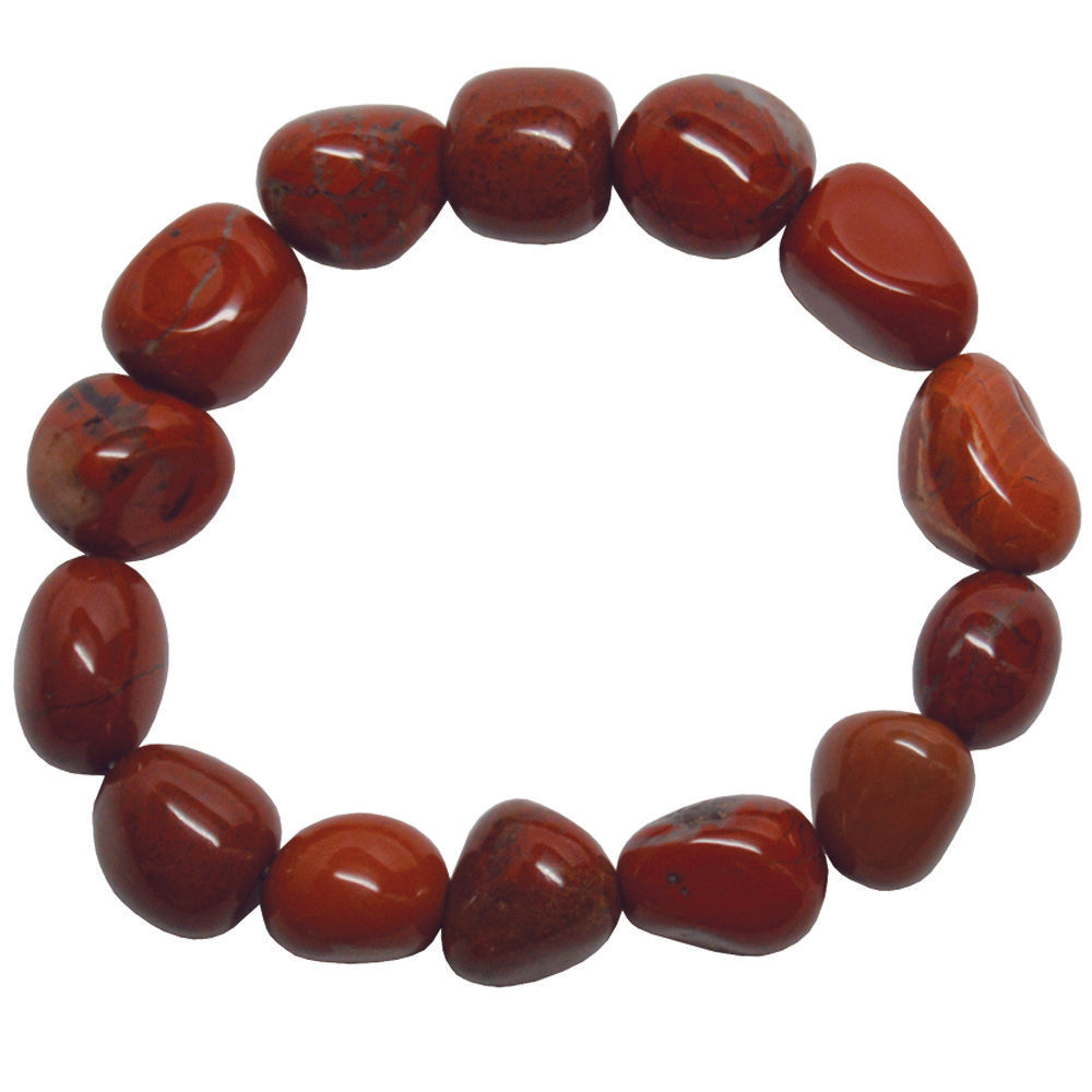 BRACELET - TUMBLED JASPER, RED