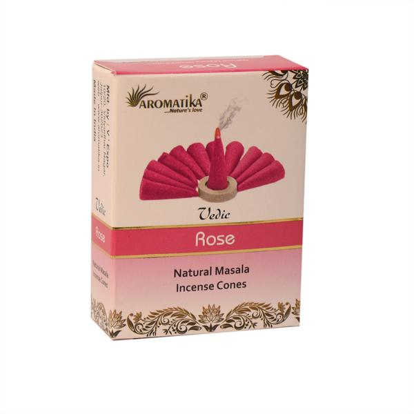 Aromatika Vedic Masala Dhoop Cones Rose