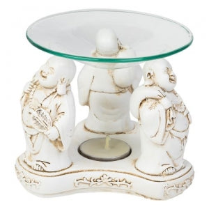 OIL AND TEALIGHT BURNER - 3 Buddha