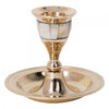 CANDLE HOLDER - Brass Polish 8cm x 8cmx 7cm