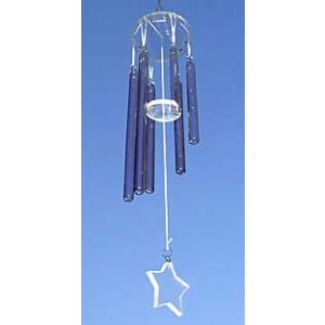 Star Glass Windchime Purple 430mm