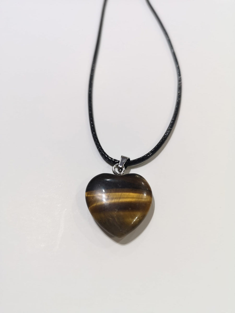 Tigers eye Heart Necklace