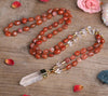 Quartz Point Necklace with Crystal Beads Assorted