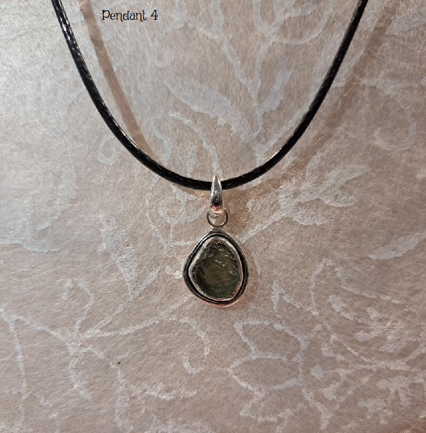 Moldavite Pendants Assorted - Sterling Silver