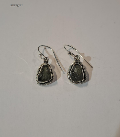 Moldavite Earrings Assorted - Sterling Silver