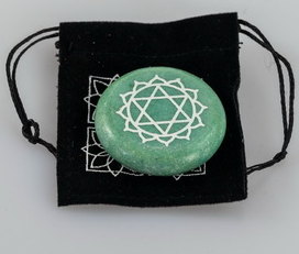 Marbled Jade Heart Chakra Meditation Stone