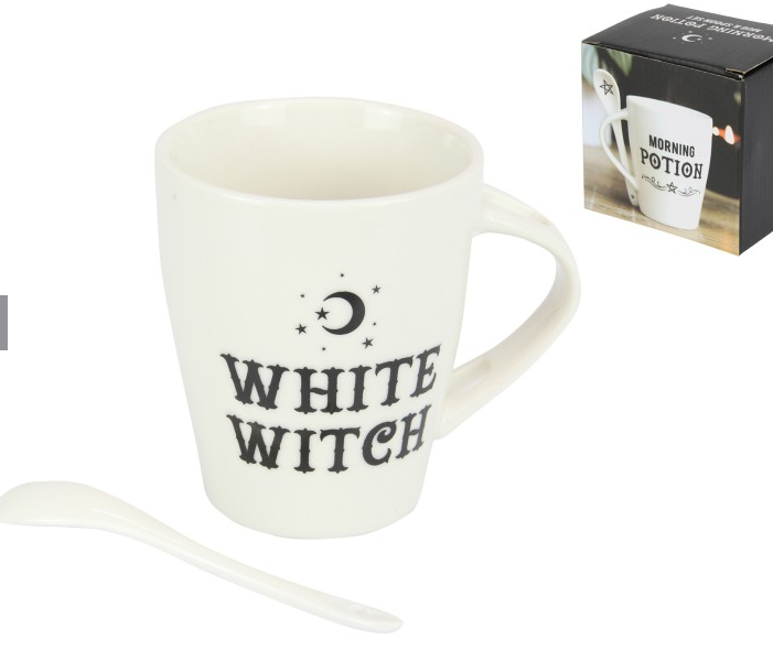 White Witch Mug & Spoon Set