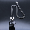 Obsidian Natural Stainless Steel Necklace