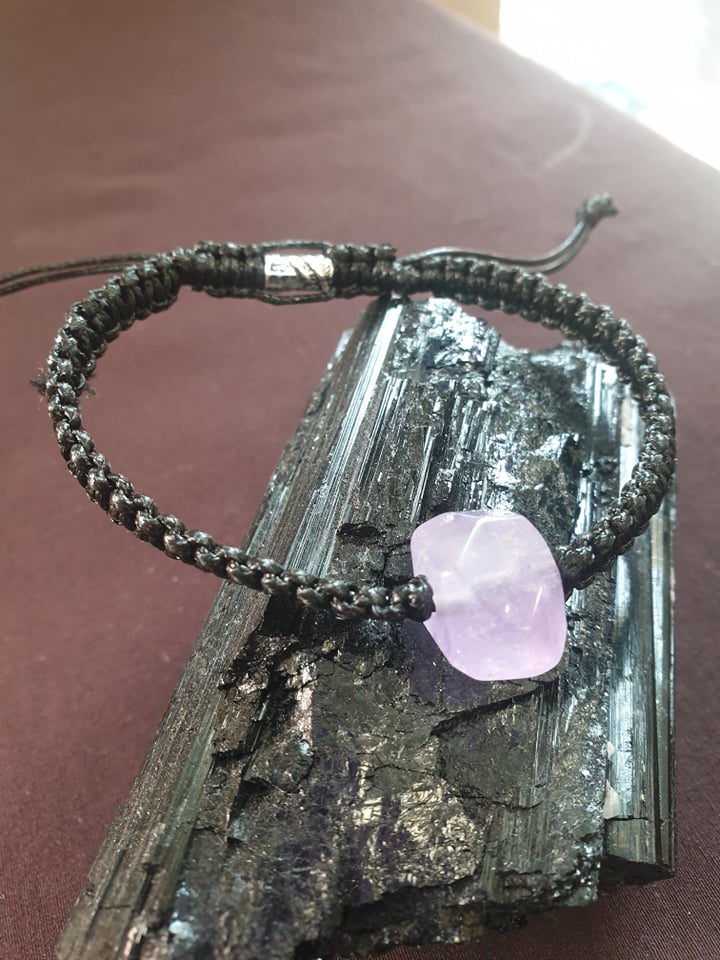 Bracelet Adjustable with Raw Crystal Assorted