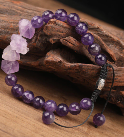 Bracelet Beaded with Raw Crystals Assorted