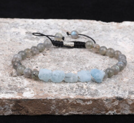 Bracelet Beaded with Raw Crystals Assorted