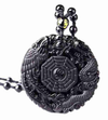 Black Obsidian Yin Yang Taiji-Bagua Necklace