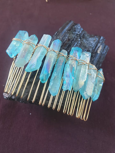 Crystal Hair Side Slide Comb Assorted