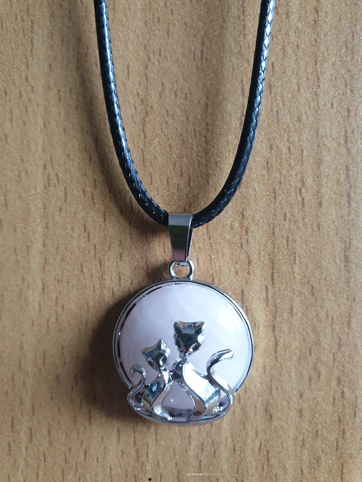 Necklace - Crystal Cats/Fox Pendant