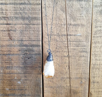 Citrine / Amethyst Necklace on Chain
