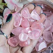 tumble stone girasol pink (opalescent rose quartz)