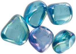 AAA tumbled Aqua Blue Aura