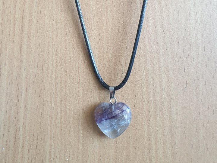 Necklace - Fluorite Heart