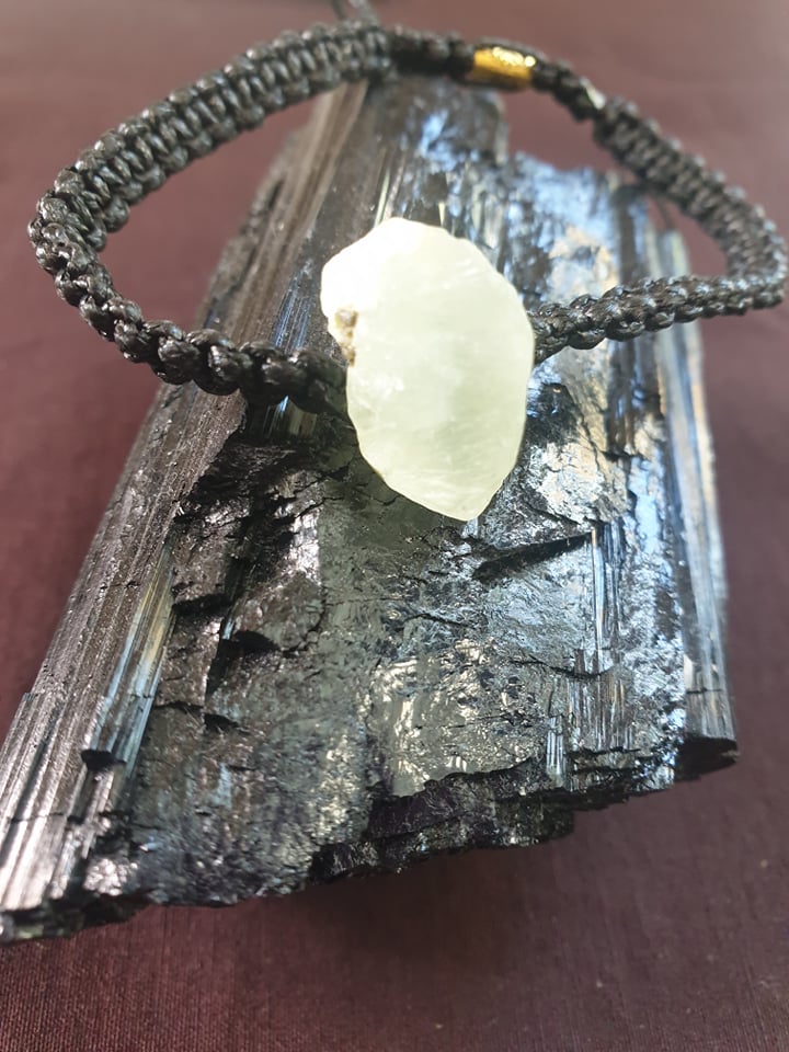 Bracelet Adjustable with Raw Crystal Assorted