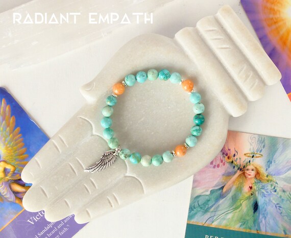 Archangel Sandalphon - Turquoise Bracelet - Carry Prayers - Myrrh
