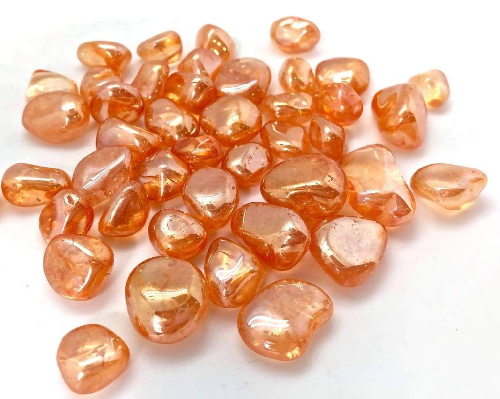 Tumble AAA - Aura Tangerine Quartz